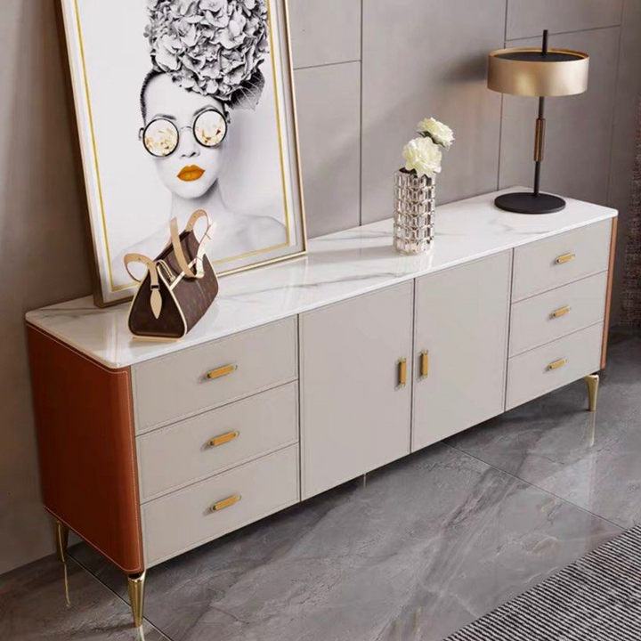 CASI Modern Leather Sideboard