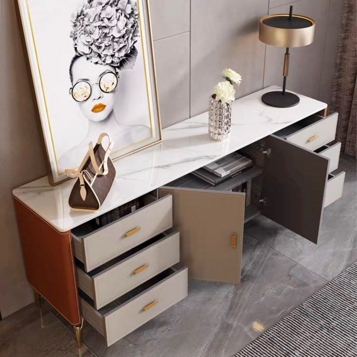 CASI Modern Leather Sideboard