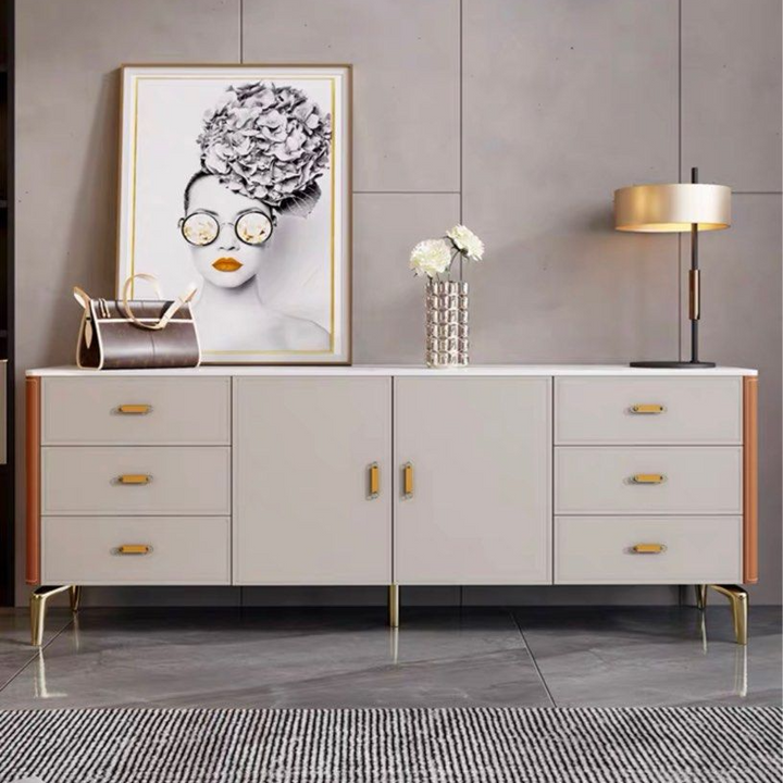 CASI Modern Leather Sideboard