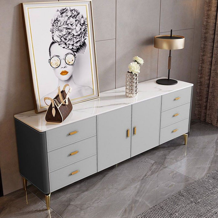 CASI Modern Leather Sideboard