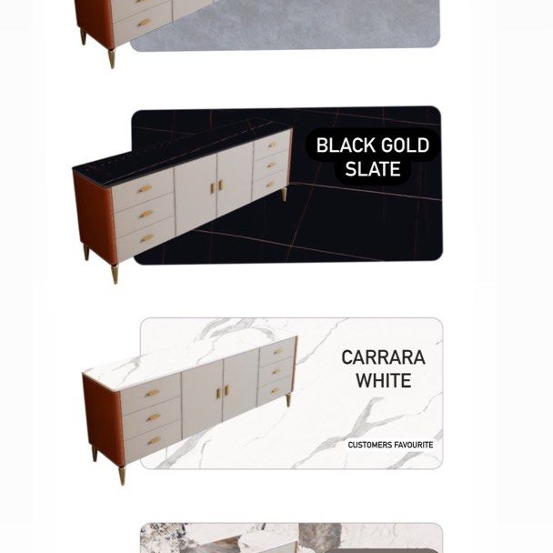 CASI Modern Leather Sideboard