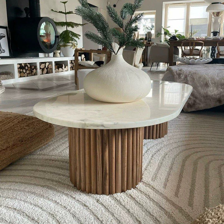 CORILIA Modern Marble Coffee Table