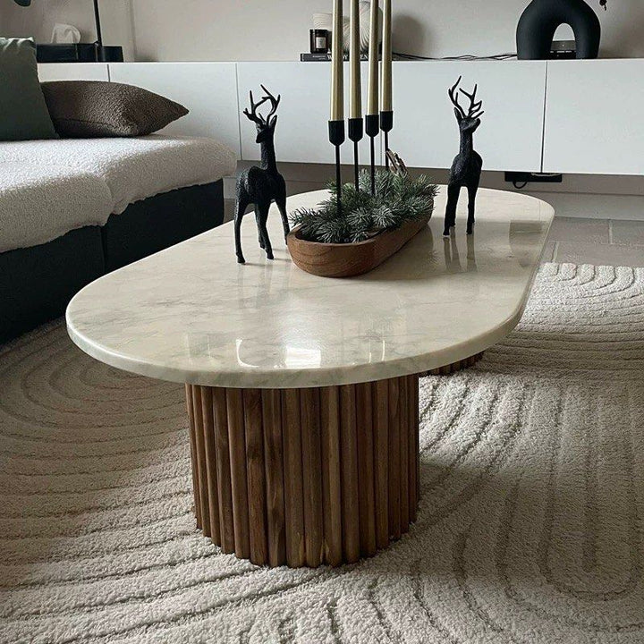 CORILIA Modern Marble Coffee Table