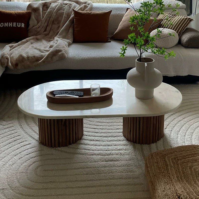 CORILIA Modern Marble Coffee Table