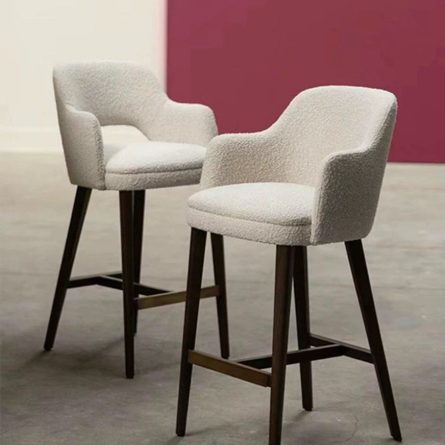 CLYNE Modern Boucle Bar Stool