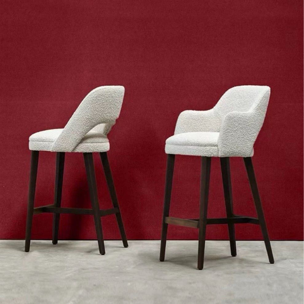 CLYNE Modern Boucle Bar Stool