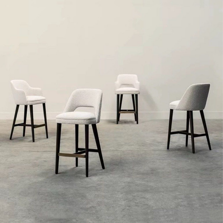 CLYNE Modern Boucle Bar Stool