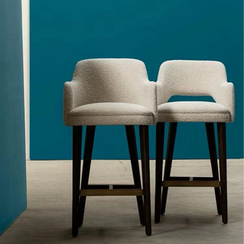 CLYNE Modern Boucle Bar Stool