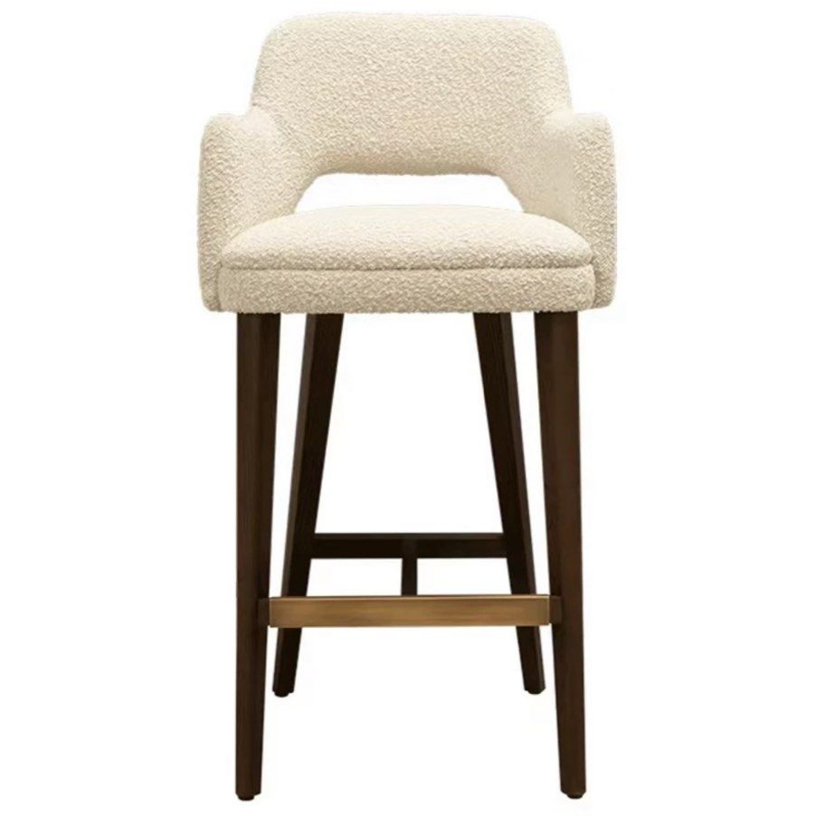 CLYNE Modern Boucle Bar Stool