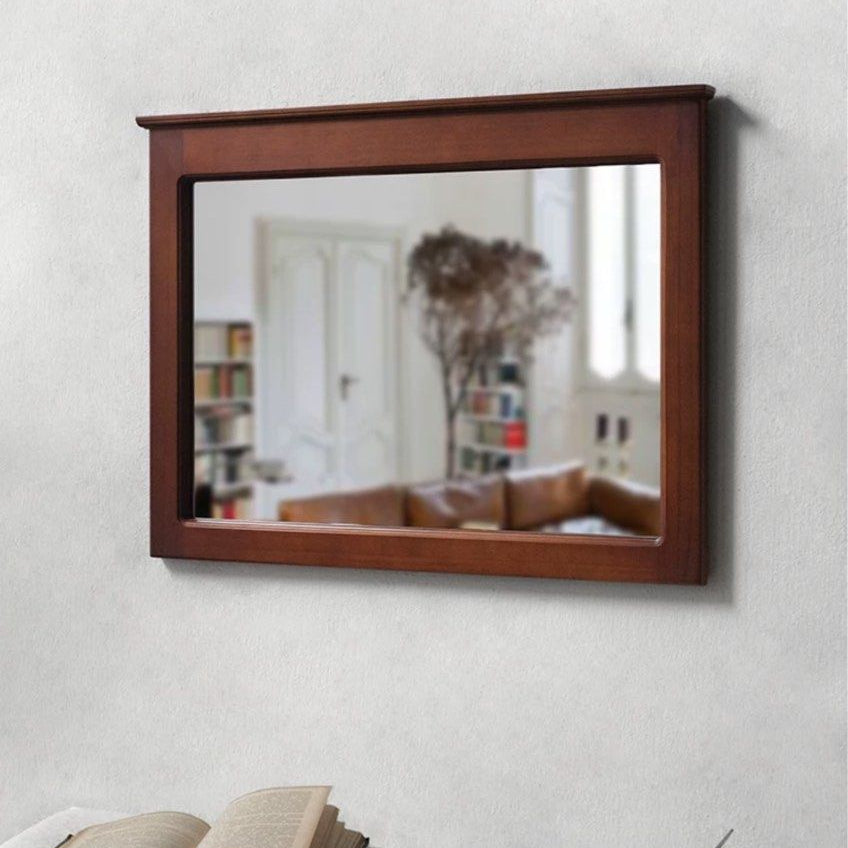 COSALZ Rustic Solid Wood Wall Mirror