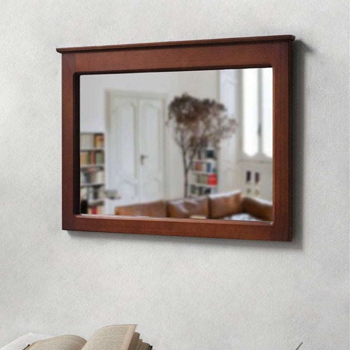 COSALZ Rustic Solid Wood Wall Mirror