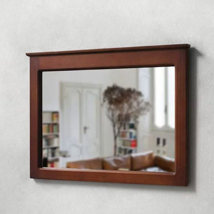 COSALZ Rustic Solid Wood Wall Mirror