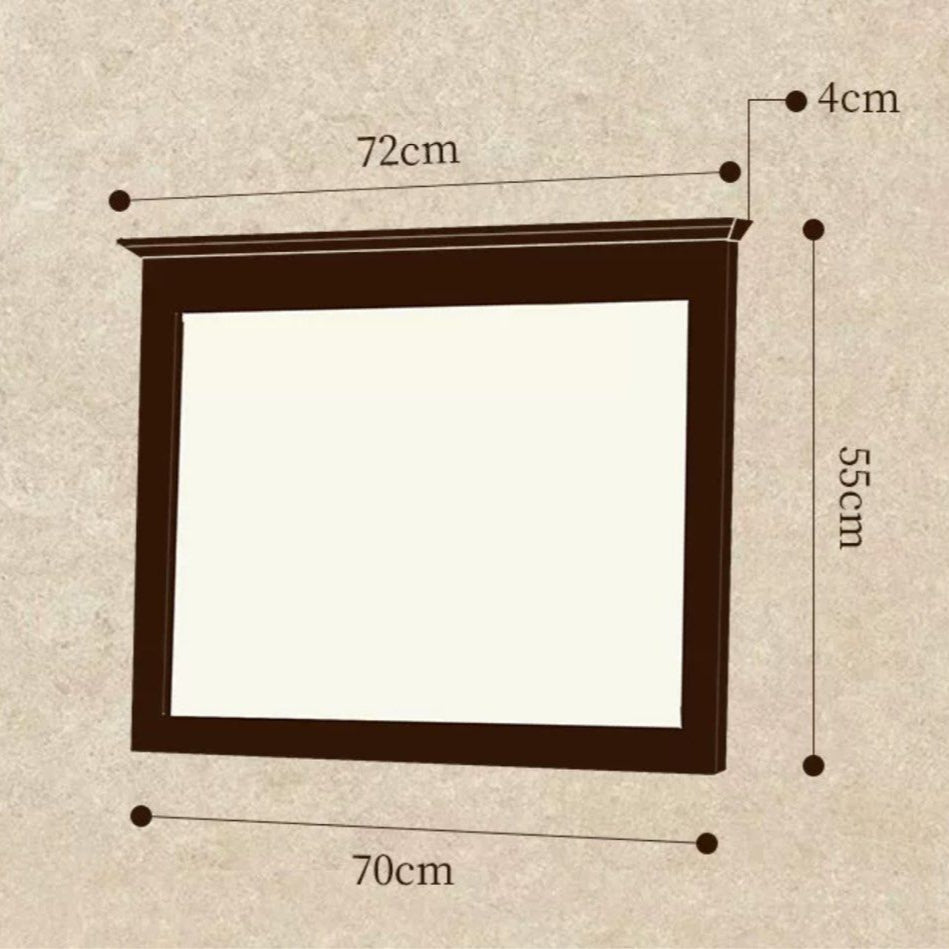 COSALZ Rustic Solid Wood Wall Mirror