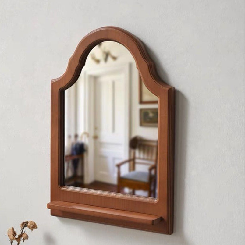 COZEO Mid Century Solid Wood Wall Mirror