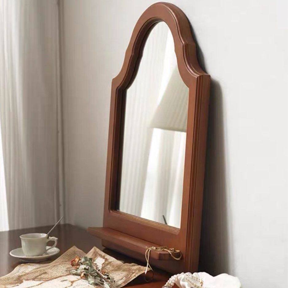 COZEO Mid Century Solid Wood Wall Mirror