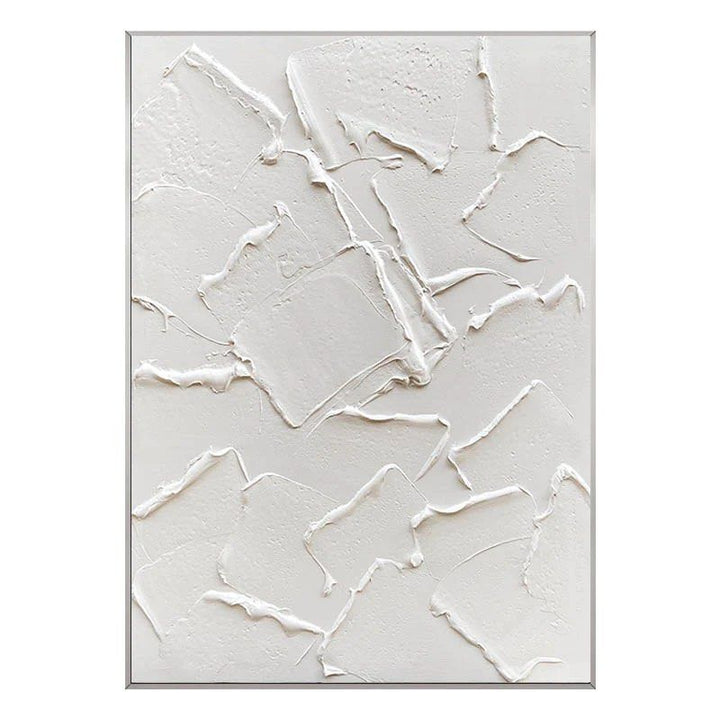 CREED Abstract White Hand Painted Wall Art
