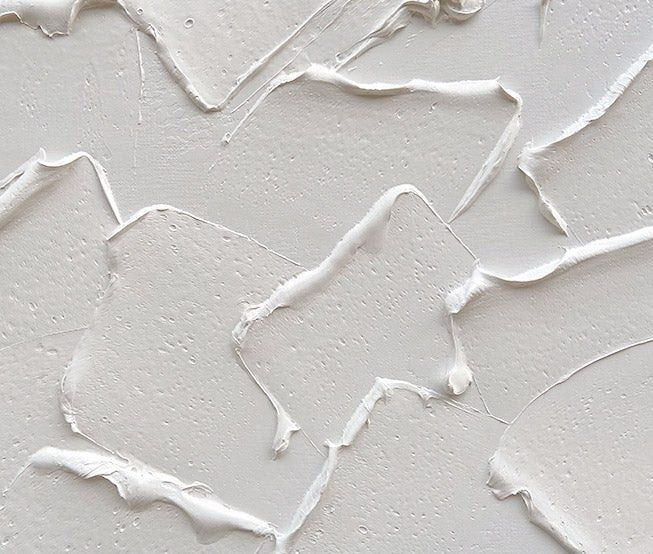 CREED Abstract White Hand Painted Wall Art