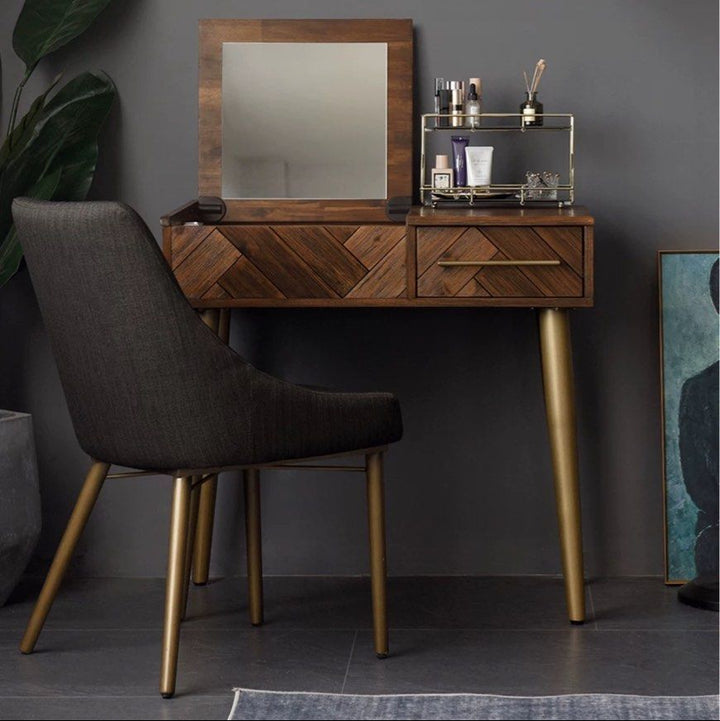 CROTIA Modern Herringbone Vanity Table