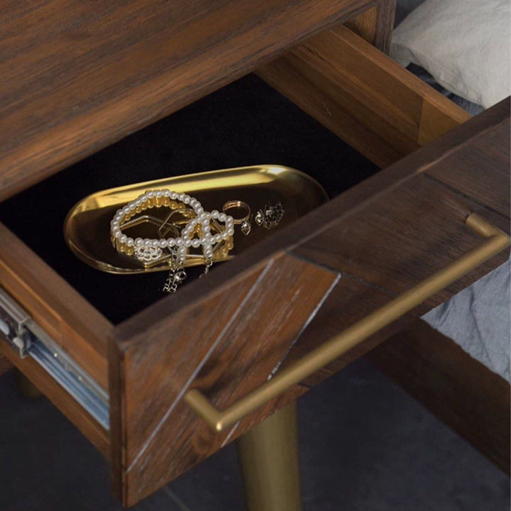 CROTIA Modern Herringbone Vanity Table