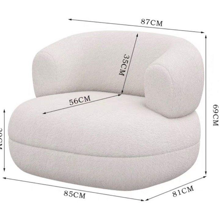 SIENNA Modern Boucle Lounge Chair