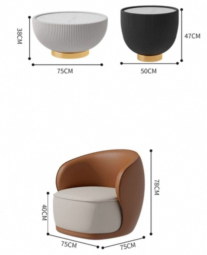 DAUNE Modern Leather Sofa