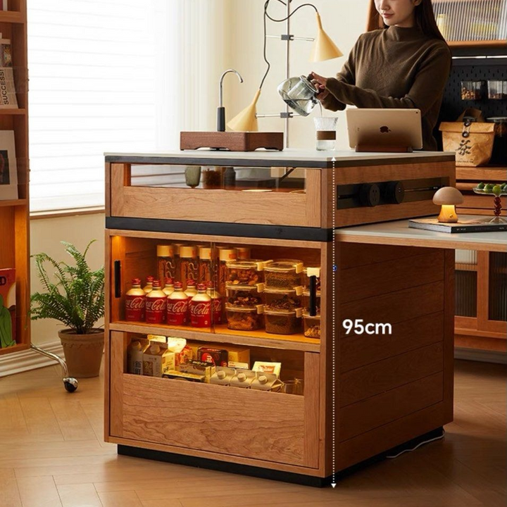 SULLIVAN Extendable Sintered Stone Island Dining Table