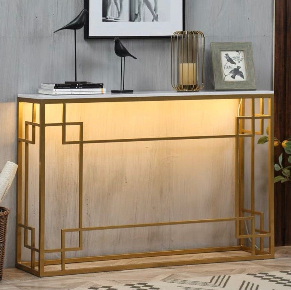 CARMINE LED Marble Console Table
