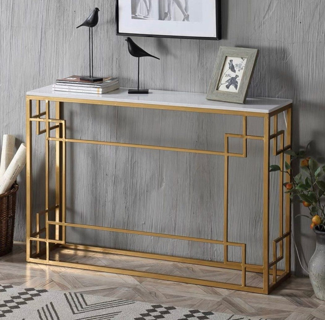 CARMINE LED Marble Console Table