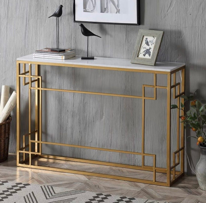 CARMINE LED Marble Console Table