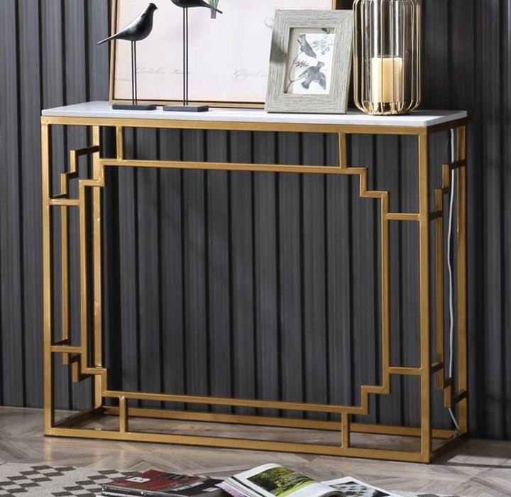 CARMINE LED Marble Console Table