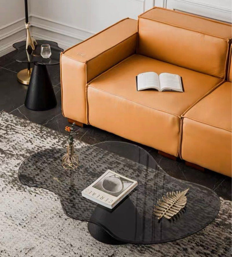 VASILE Modern Glass Coffee Table