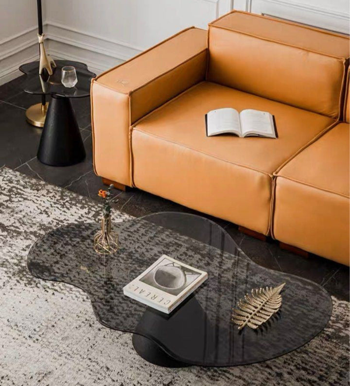 VASILE Modern Glass Coffee Table