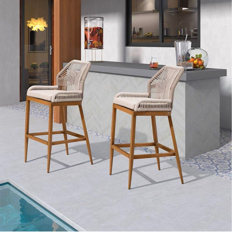 CINATI Outdoor Bar Stool with Cushion