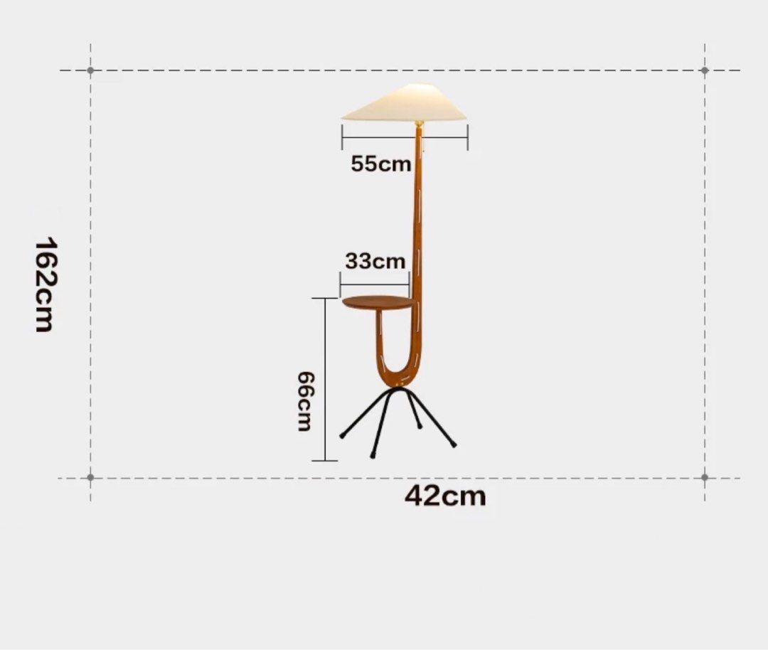 DERANO Modern Floor Lamp Side Table