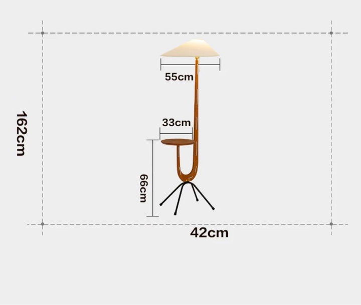 DERANO Modern Floor Lamp Side Table