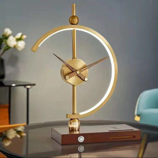 DEURE Modern Clock Table Lamp