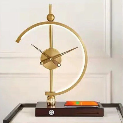DEURE Modern Clock Table Lamp