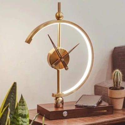 DEURE Modern Clock Table Lamp