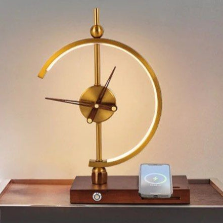 DEURE Modern Clock Table Lamp
