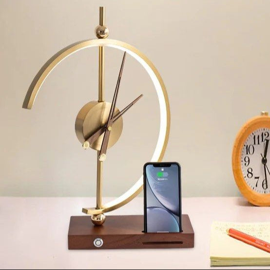 DEURE Modern Clock Table Lamp
