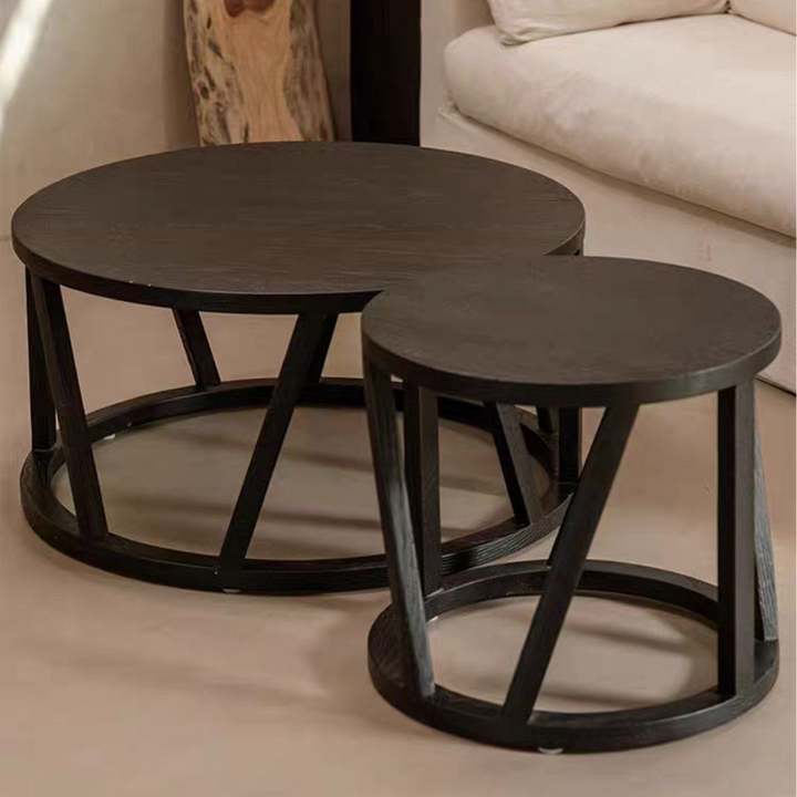AXELSEN Rustic Solid Wood Coffee Table