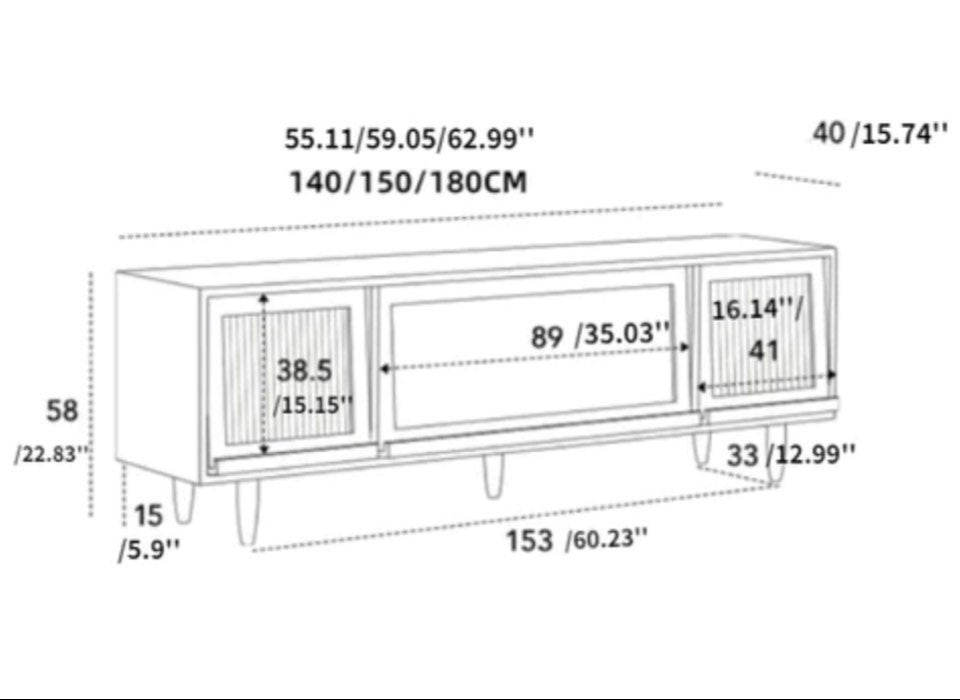 SIVAR Solid Wood TV Stand