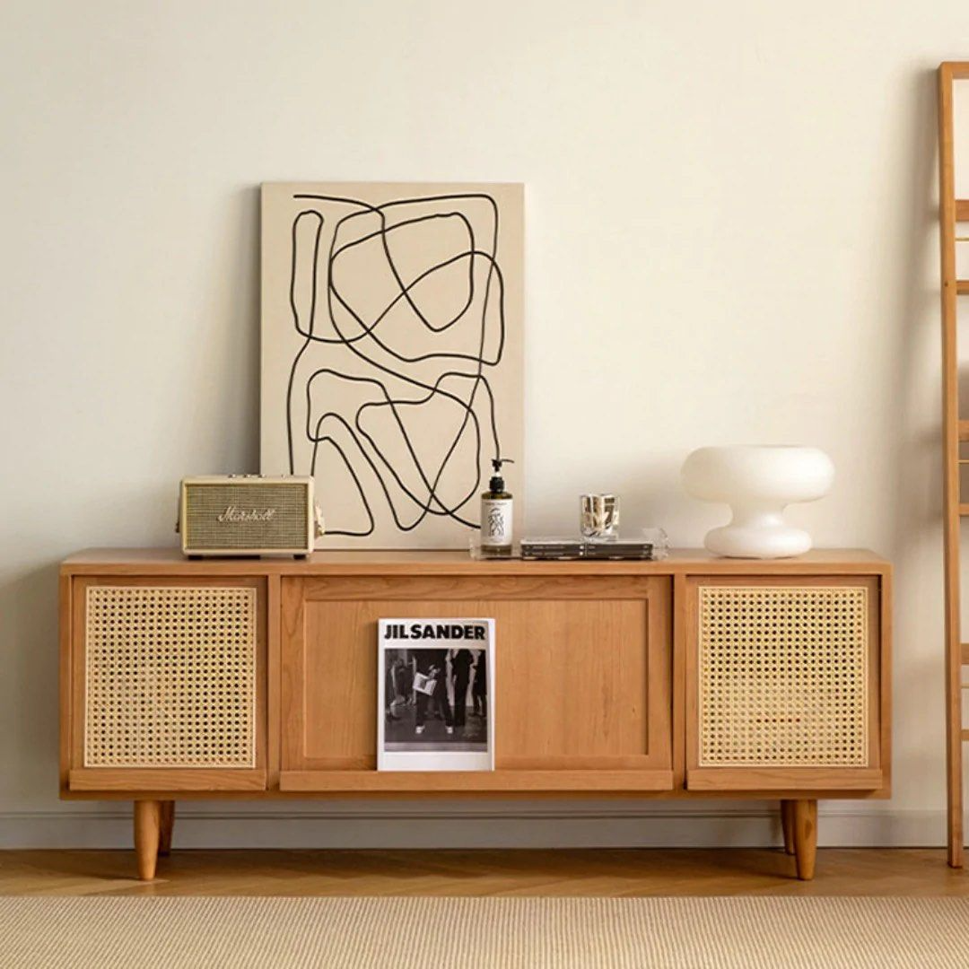 SIVAR Solid Wood TV Stand