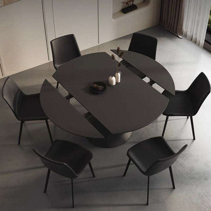 ALESON Modern Extendable Sintered Stone Round Dining Table