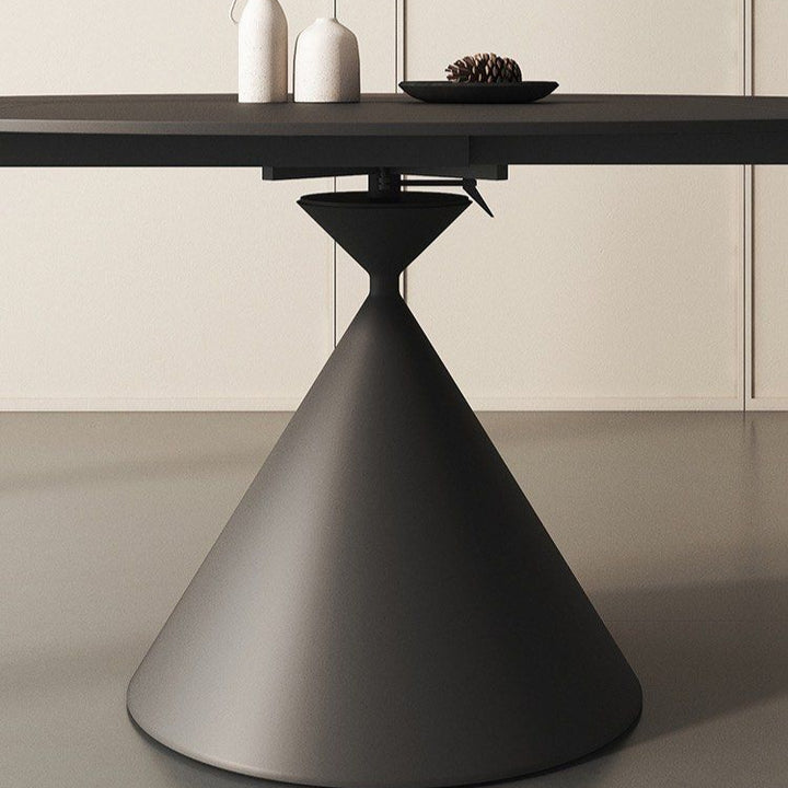 ALESON Modern Extendable Sintered Stone Round Dining Table