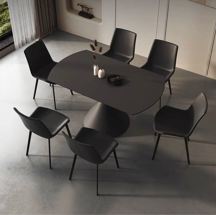 ALESON Modern Extendable Sintered Stone Round Dining Table