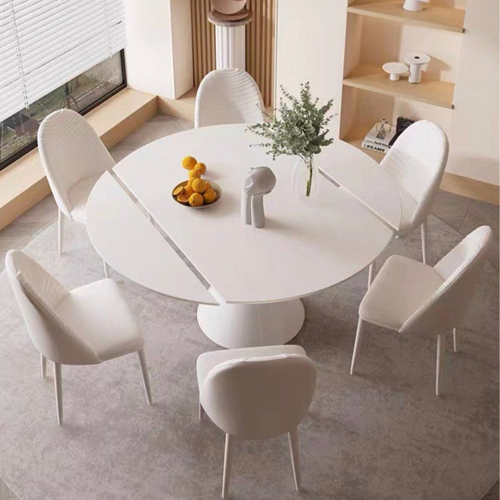 ALESON Modern Extendable Sintered Stone Round Dining Table