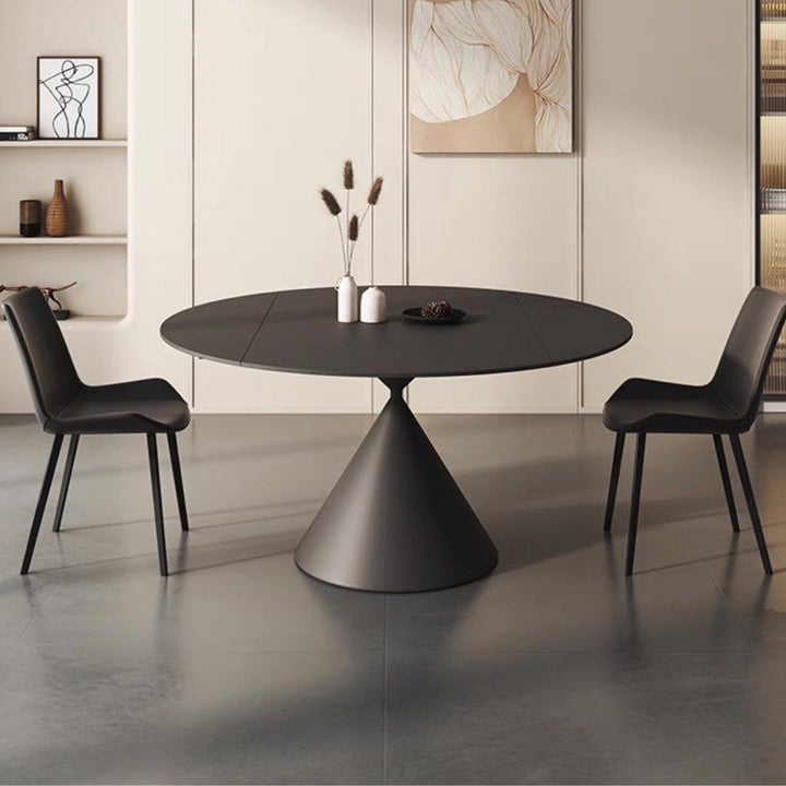 ALESON Modern Extendable Sintered Stone Round Dining Table