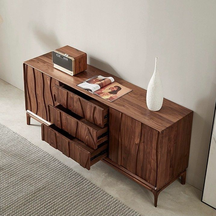 CORESI Black Walnut Wood Sideboard