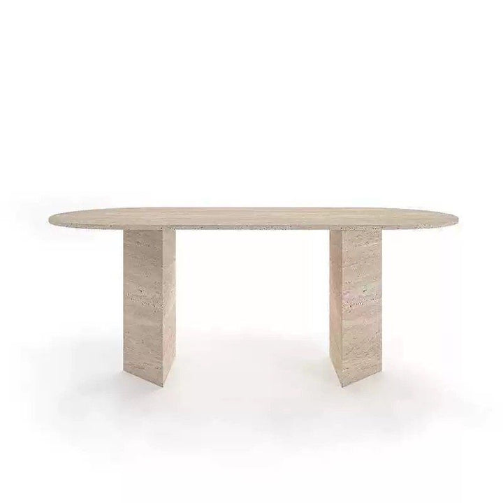 CAFUS Modern Travertine Dining Table